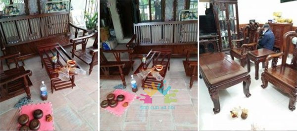 Thợ đánh vecni bàn ghế gỗ tại Hà Nội